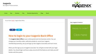 Isagenix Back Office - Login & Update or Cancel Isagenix ...