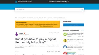 
                            4. Isn't it possible to pay a digital life monthly bill online? | AT ... - Https My Digitallife Att Com Dl Portal