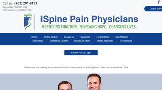 
                            2. iSpine Pain Physicians | Chronic Pain Management | Maple Grove, MN - Ispine Patient Portal