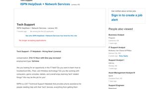 ISPN HelpDesk + Network Services hiring Tech Support in ... - Ispn Helpdesk Portal