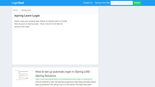 
                            9. Ispring Learn Login or Sign Up - Ispring Learn Portal