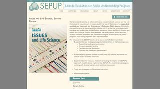 
Issues and Life Science (IALS) - SEPUP  
