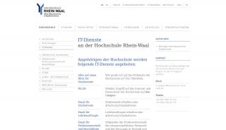 IT - Dienste | Hochschule Rhein-Waal - His Portal Kleve