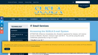 IT Email Services | Southern University Shreveport Louisiana - Www Susla Edu Portal