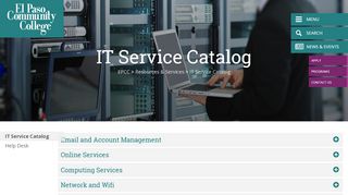 
IT Service Catalog - EPCC  
