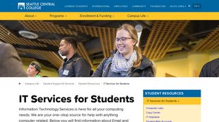 
                            7. IT Services for Students | Seattle Central College - North Seattle College Portal