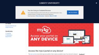 
                            8. IT Services - myLU Portal - Liberty University - My Liberty Connection Login