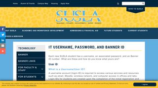 
                            8. IT USERNAME, PASSWORD, AND BANNER ID | Southern ... - Southern Banner Web Portal