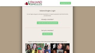 ItalianoSingles login - Italiano Singles - Italiano Singles Portal