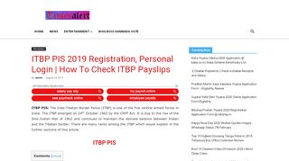 
                            8. ITBP PIS 2019 Registration, Personal Login, ITBP Payslips - Himveer Portal Payslip