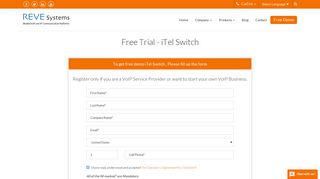 
                            4. iTel Switch Registration - REVE Systems - Revesoft Login