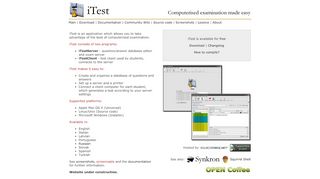 
iTest - Computerised examination made easy  
