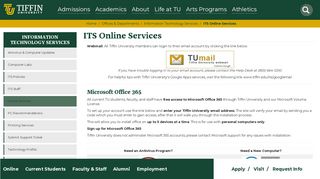 
                            6. ITS Online Services | Tiffin University - Tiffin Edu Portal