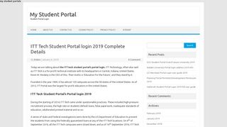 
                            2. ITT Tech Student Portal login 2019 Complete Details - My Student Portal - Itt Tech Student Portal