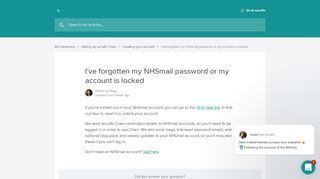
                            8. I've forgotten my NHSmail password or my account is locked ... - Nhs Nhs Mail Portal
