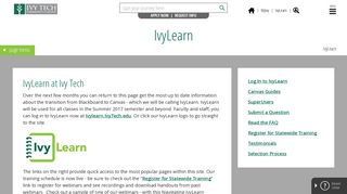 
                            7. IvyLearn - Ivy Tech Community College of Indiana - Ivy Tech Outlook Portal