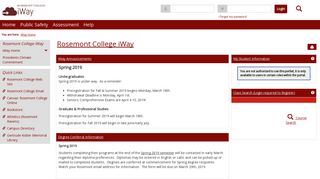 
                            2. iWay Home | Rosemont College iWay - Rosemont Student Portal