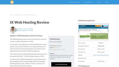 IX Web Hosting Review - Alert: Closed for Business, Learn More