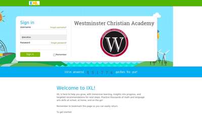 IXL - Westminster Christian Academy