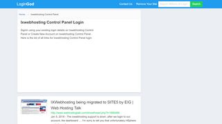 
                            3. Ixwebhosting Control Panel Login or Sign Up - Ixwebhosting Control Panel Portal