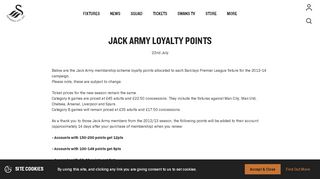 
                            8. Jack Army loyalty points - Swansea City - Swansea City Jack Army Membership Portal