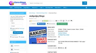 
                            7. Jackpotjoy Bingo Review & Rating | Bonuses, Promotions ... - Jackpotjoy Co Uk Portal
