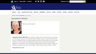 
                            3. Jacqueline Wilson - About | The Society of Authors - Jacquelinewilson Co Uk Portal