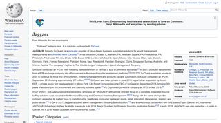 
                            3. Jaggaer - Wikipedia - Sciquest Supplier Portal