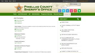 
                            5. Jail Complex - Pinellas County Sheriff's Office - Pinellas County Jail Visitation Portal