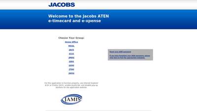 JAMIS e-timecard Time and Expense - Jacobs Technology