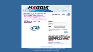 
                            1. JAMIS Software Corporation : JAMIS e-timecard Time and ... - Jamis Software Corporation E Timecard Portal