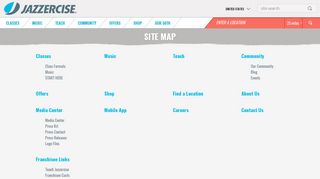 Jazzercise Website Sitemap | Search Jazzercise - Jazzercise Studio Login