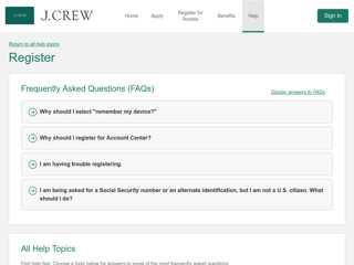 
                            7. J.Crew Credit Card - Register - Comenity