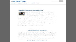 
                            4. Jeep Rewards MasterCard Credit Card Review - Jeep Mastercard Portal