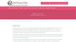 
                            4. Jeffrey Feld, M.D.: OB-GYN Ocoee, FL - The Women's Center of Orlando - Ocoee Ob Gyn Patient Portal