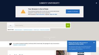 
                            1. Jerry Falwell Library - Liberty University - Liberty University Library Research Portal