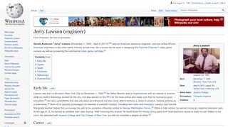 
                            8. Jerry Lawson (engineer) - Wikipedia - Lawson Portal Radio One