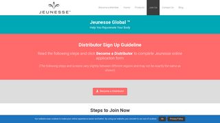 Jeunesse Global Distributor Sign Up Guideline - Jeunesseglobal Com Login Asp