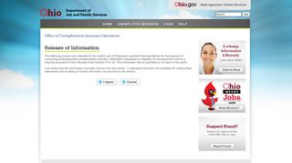 
                            2. JFS - Ohio Unemployment Benefits - Release of Information