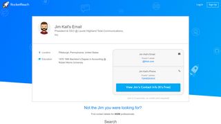 
                            7. Jim Kail's email & phone | Laurel Highland Total ... - Lhtot Email Login