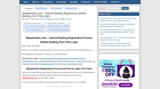 
                            7. Jkbankonline.com - Internet Banking Registration, First Time ... - Jkbankonline Login