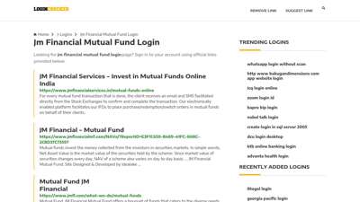 Jm Financial Mutual Fund Login — Sign In to Your Account