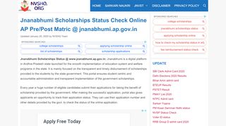 Jnanabhumi Scholarships Status: AP Pre/Post Matric @ jnanabhumi ... - Jnanabhumi Login