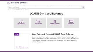 
                            8. JoAnn Fabrics Gift Card Balance | GiftCardGranny - Joann Credit Card Portal