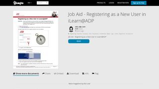 
                            7. Job Aid - Registering as a New User in [email protected] - Yumpu - Ilearn Adp Com Portal