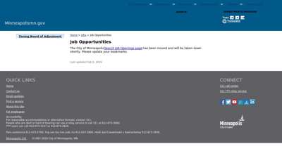 
                            10. Job Opportunities - City of Minneapolis