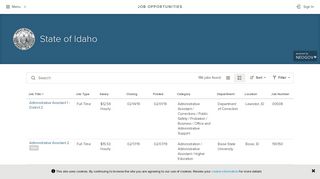 
                            1. Job Opportunities | Sorted by Job Title ascending | State of Idaho - Idaho State Jobs Portal