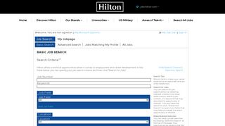 
                            4. Job Search - Hilton Job Portal