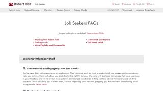 
                            3. Job Seeker Frequently Asked Questions | Robert Half - Accountemps Payroll Portal