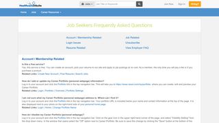 
Job Seekers Frequently Asked Questions | HealthcareJobSite
